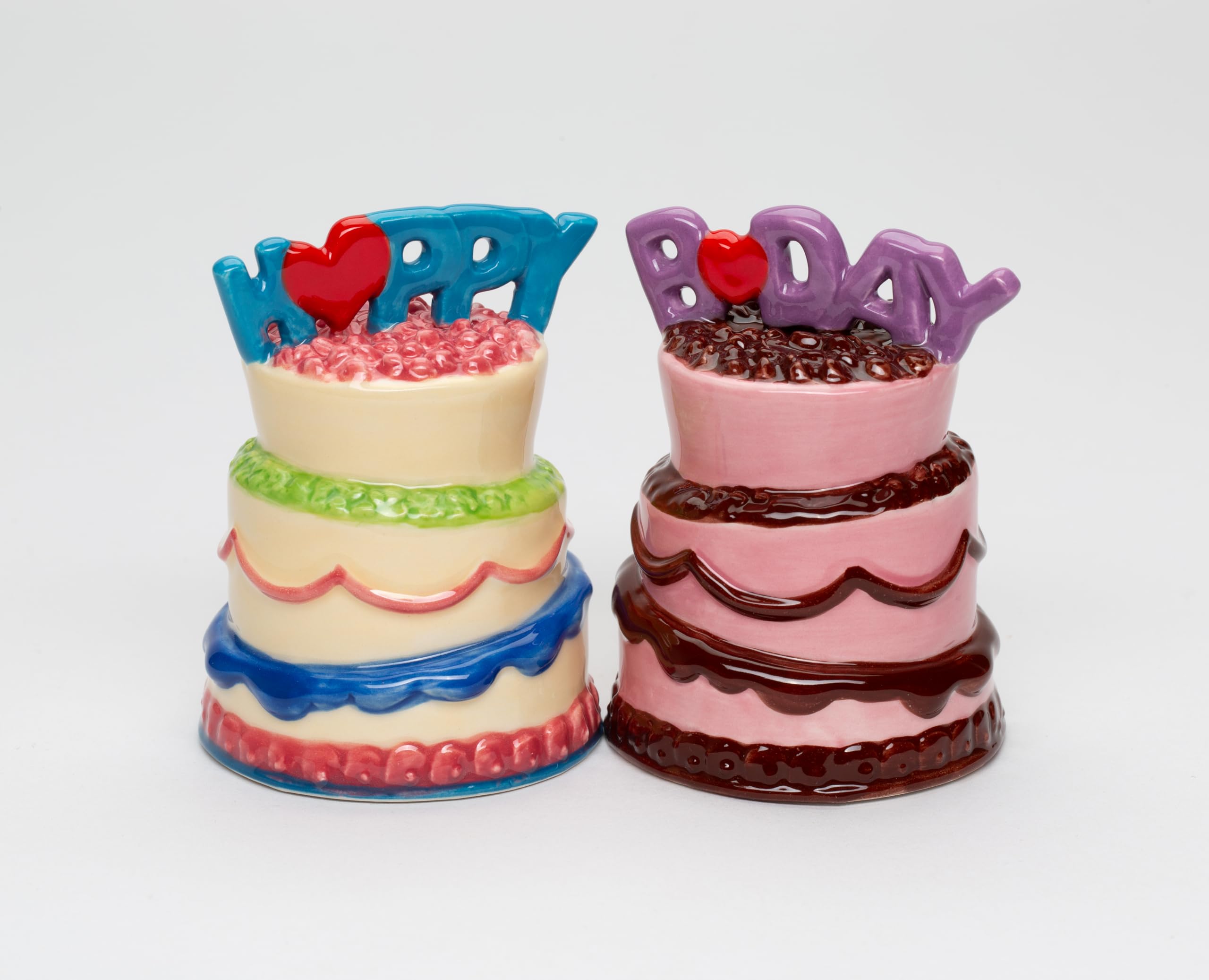 Amazon.com: Fine Ceramic Happy Birthday Cakes Salt & Pepper